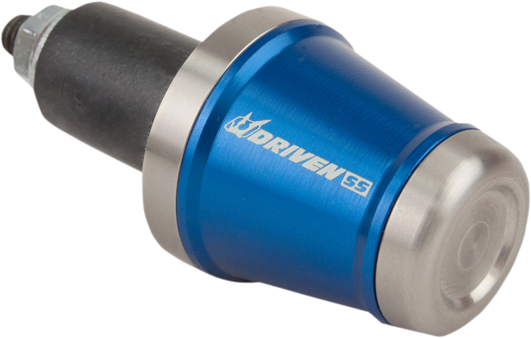 DRIVEN RACING Bar End Weight - Stainless Steel/Blue DBEW-SS-BL