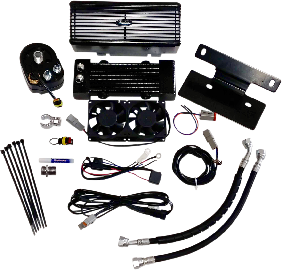 ULTRACOOL Oil Cooler Kit - Black RF-2G