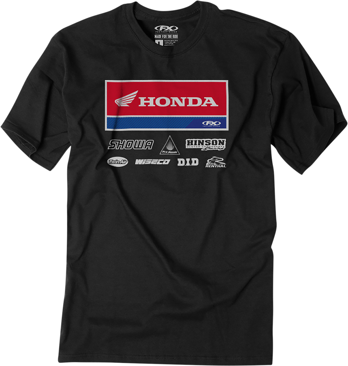 FACTORY EFFEX Honda 21 Racewear T-Shirt - Black - Large 24-87324