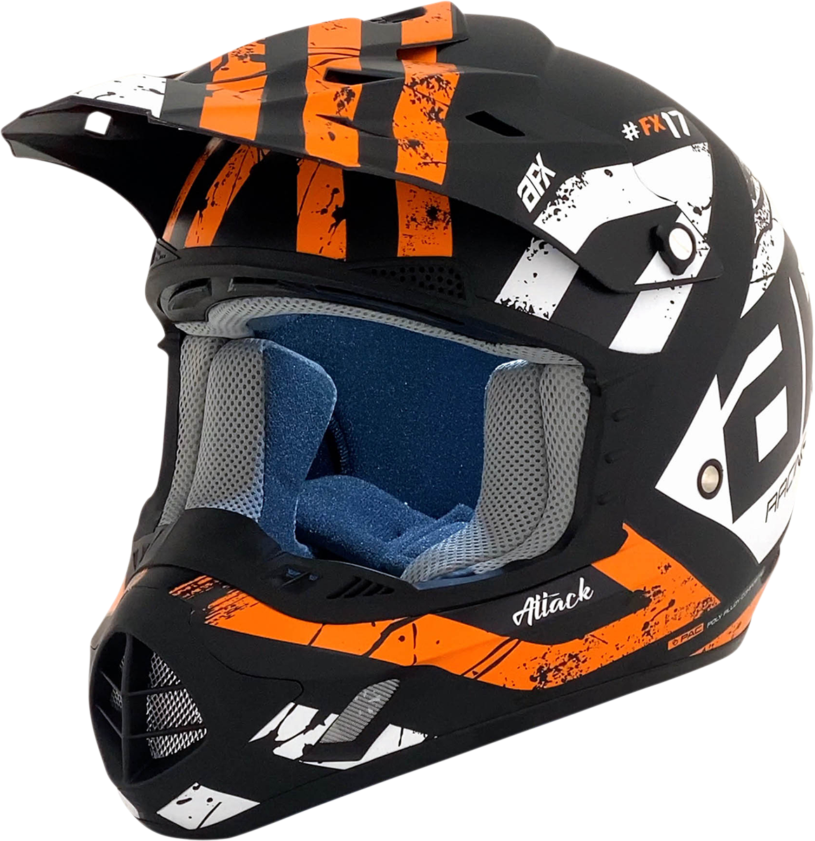 AFX FX-17Y Helmet - Attack - Matte Black/Orange - Medium 0111-1406