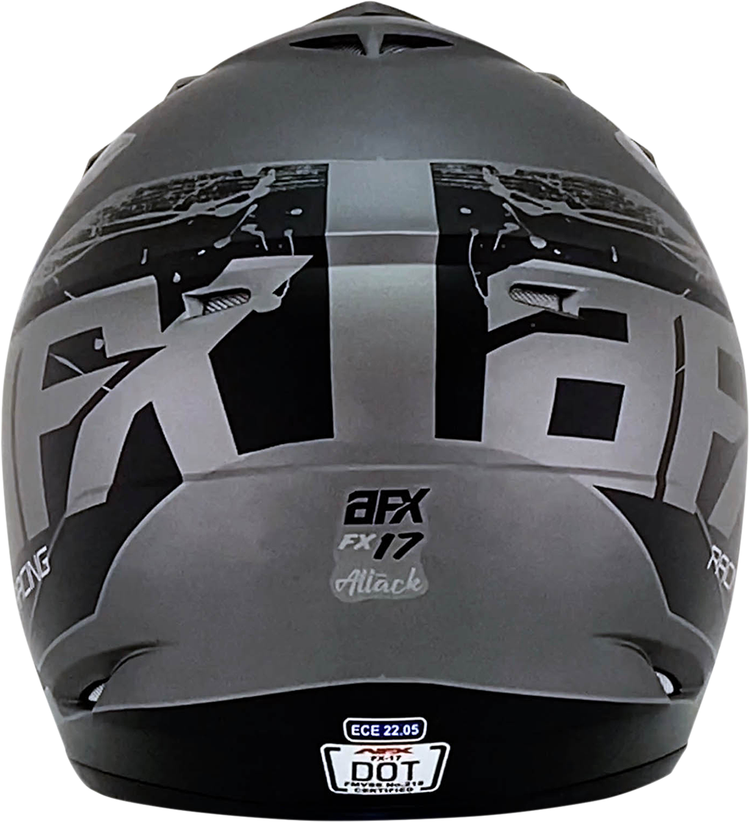 AFX FX-17Y Helmet - Attack - Frost Gray/Matte Black - Small 0111-1396