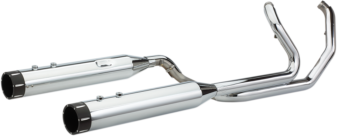 S&S CYCLE El Dorado Dual Exhaust System - Chrome - Black Tracer 550-0701C