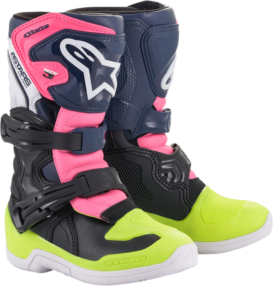 ALPINESTARS Tech 3S Boots - Black/Blue/Pink - US 1 2014518-1176-1