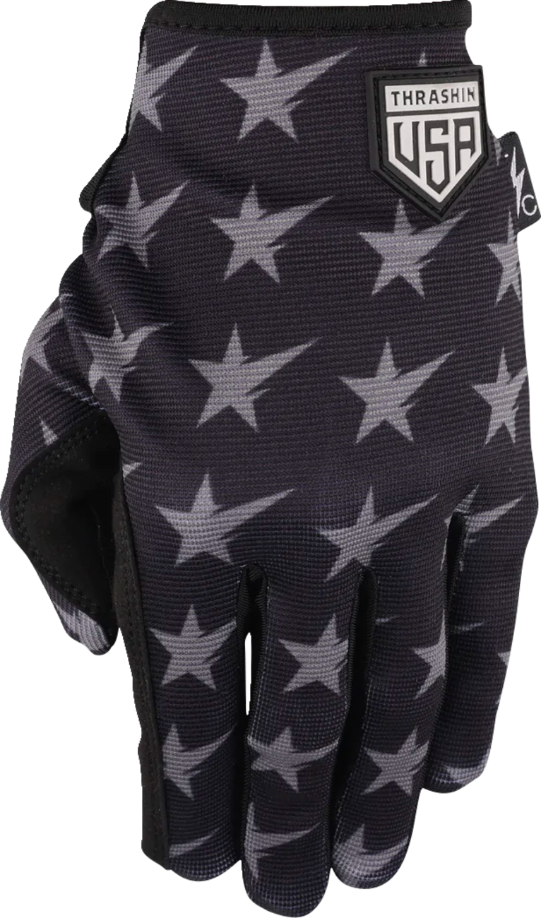 THRASHIN SUPPLY CO. Stars & Bolts Stealth Gloves - Black/Gray - XL SV1-13-11