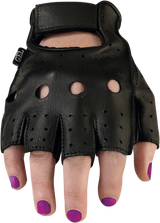 Z1R Women's 243 Half Gloves - Black - XL 3302-0480