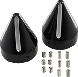 LA CHOPPERS Axle Caps - Black Cut - Spike LA-7813-00B