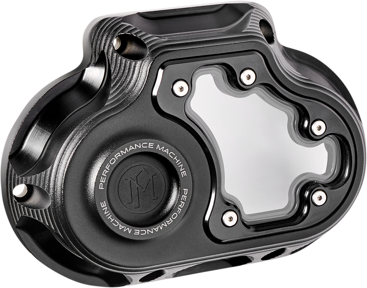 PERFORMANCE MACHINE (PM) Transmission Cover - Black Ops 0177-2081M-SMB