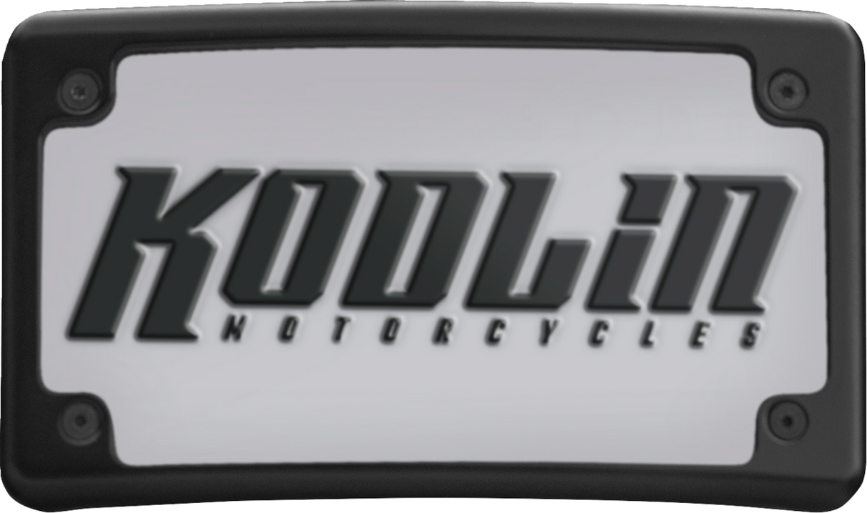 KODLIN MOTORCYCLE License Plate Kit - Curved - Black KUS20100