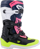 ALPINESTARS Tech 3S Boots - Black/Blue/Pink/White/Yellow - US 8 2014018-1176-8