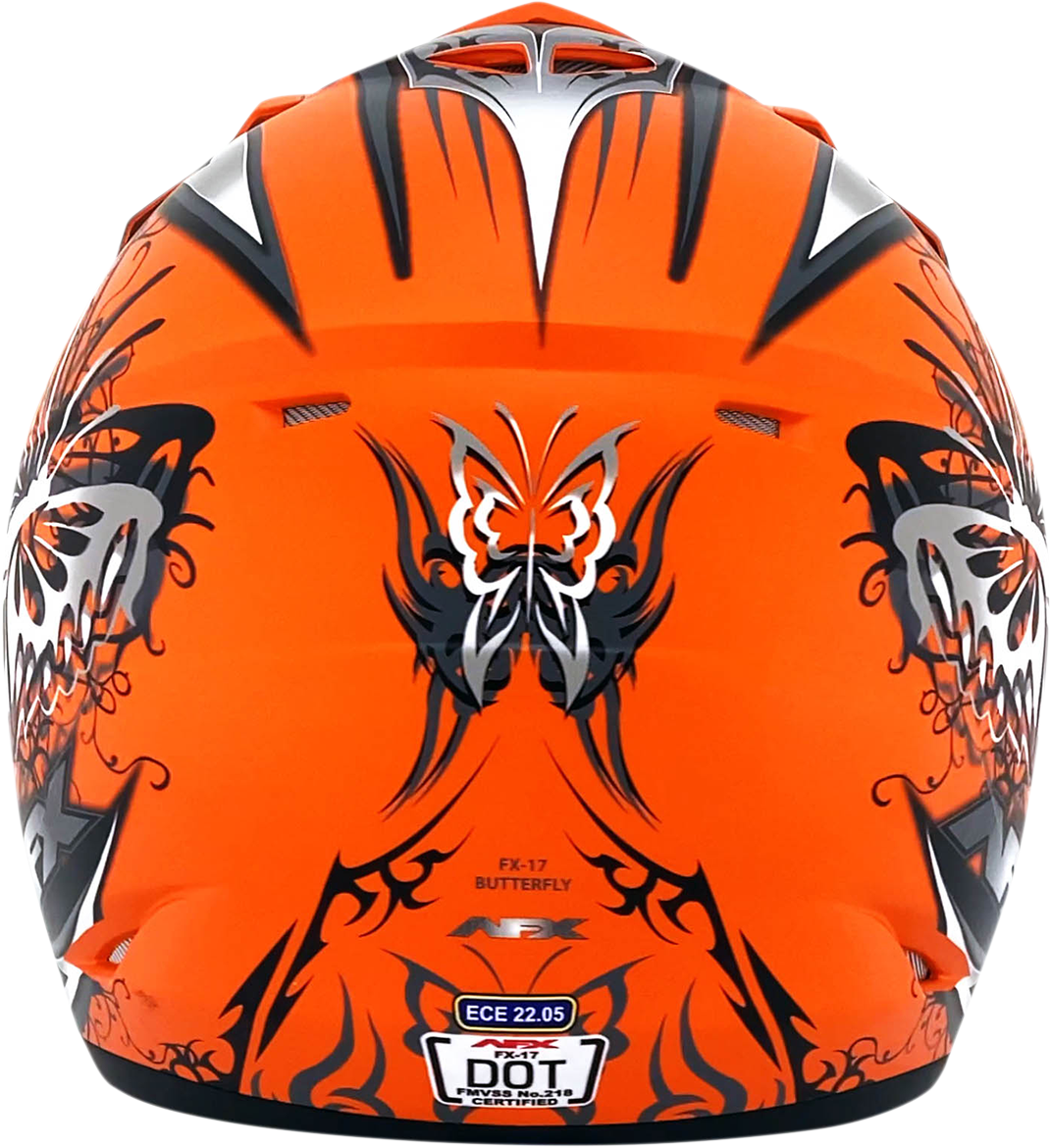 AFX FX-17Y Helmet - Butterfly - Matte Orange - Large 0111-1383