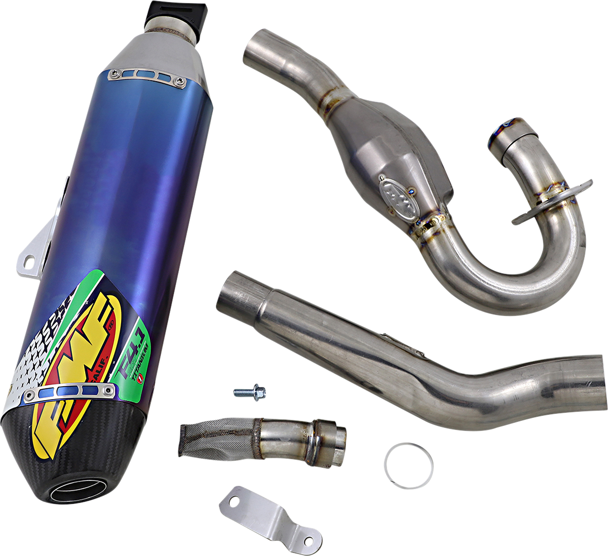 FMF 4.1 RCT Exhaust with MegaBomb - Anodized Titanium KX 450 F/X 2019- 2023  042373 1820-1844