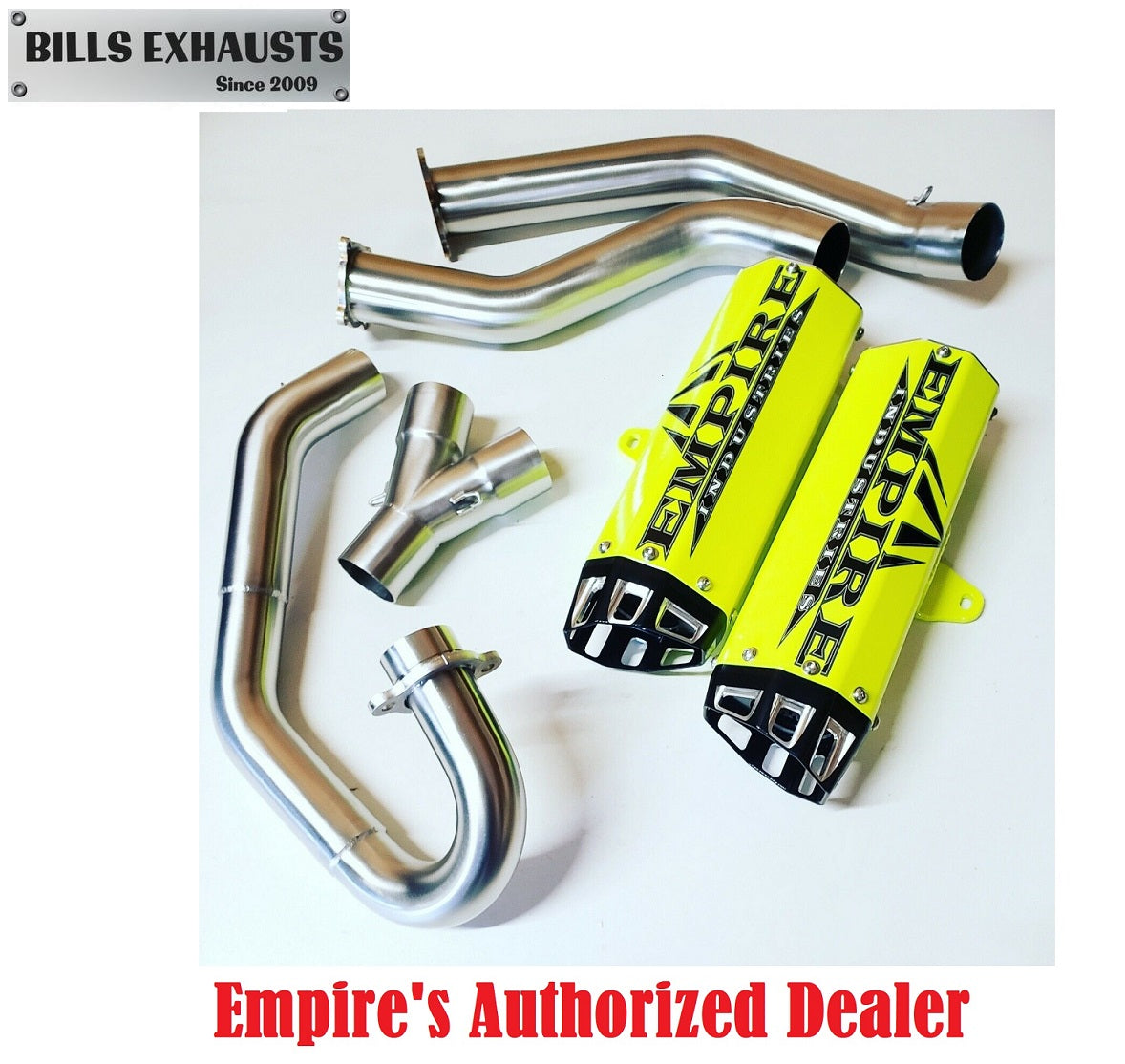 Empire industries raptor 700 15-25 gen 2 dual exhaust full system black