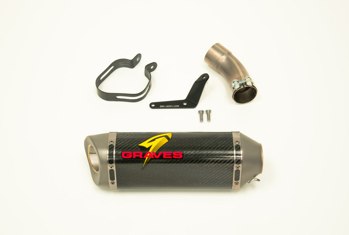 Graves motorsports cat eliminator titanium exhaust system ZX10R 2016-2020  EXK-16ZX1-CETCL