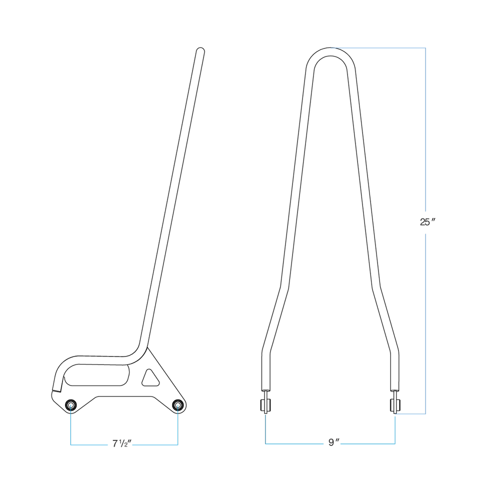 BILTWELL EXFIL Sissy Bar - XL - Cromo 5003-503 