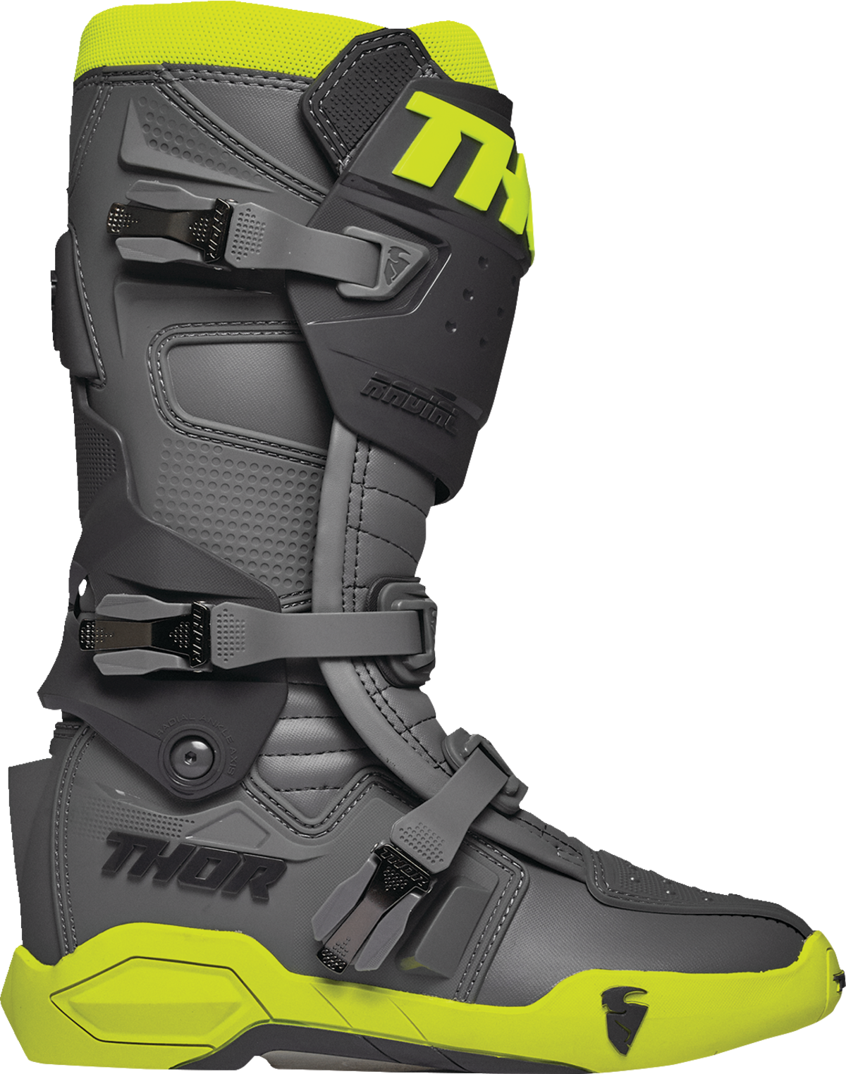 THOR Radial Boots - Gray/Fluorescent Yellow - Size 15 3410-2753