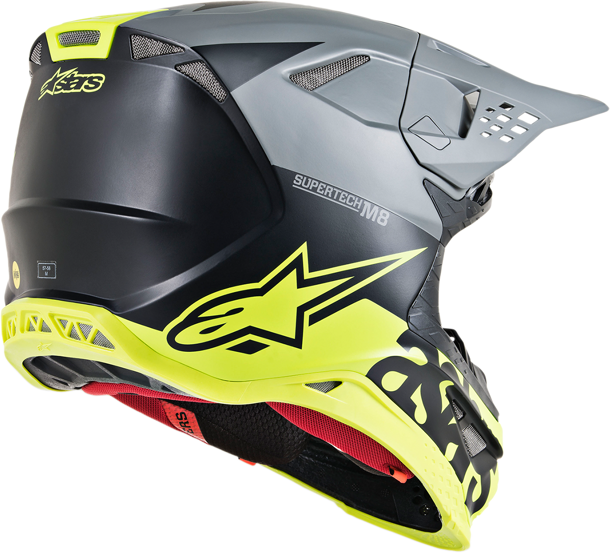 ALPINESTARS Supertech M8 Helmet - Radium - MIPS - Matte Black/Mid Gray/Yellow Fluo - XL 8301519-1305-XL