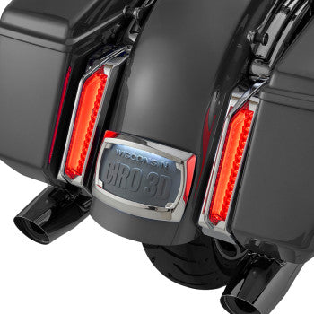CIRO Filler Panel Tail Lights - Red Lens - Chrome 42052