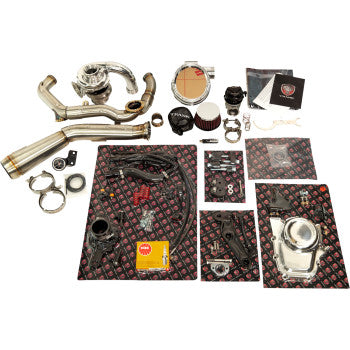 TRASK Tornado Turbo Performance Kit - Polished with Brushed Stainless Steel Exhaust Harley-Davidson TM-7600-PO