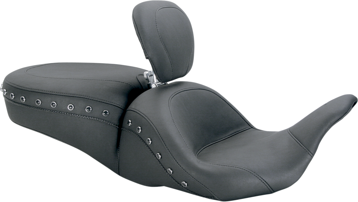 MUSTANG Lowdown Seat with Driver Backrest - Black Studded 79705