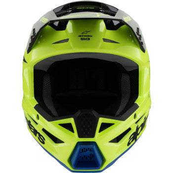 ALPINESTARS Youth SM3 Helmet - Radium - Gloss Yellow Fluo/Black/Blue - Large 8301825-5017-YL