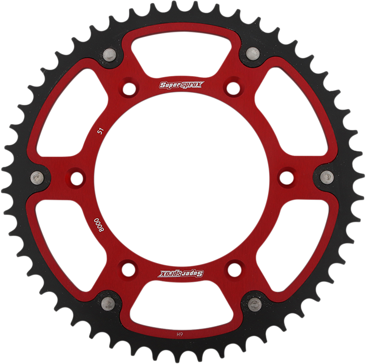 SUPERSPROX Stealth Rear Sprocket - 51 Tooth - Red - Beta RST-8000-51-RED