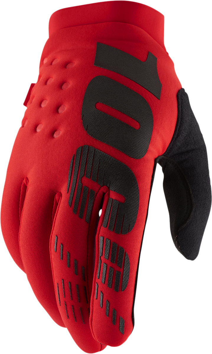 100% Brisker Gloves - Red - Medium 10003-00031