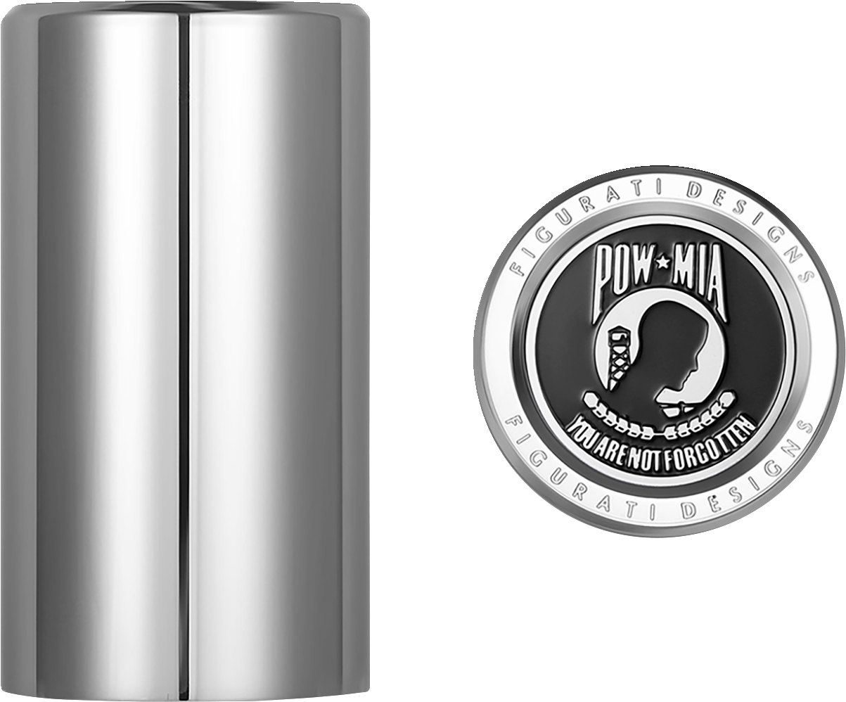 FIGURATI DESIGNS Docking Hardware Covers - POW MIA - Long - Stainless Steel FD50-DC-2545-SS