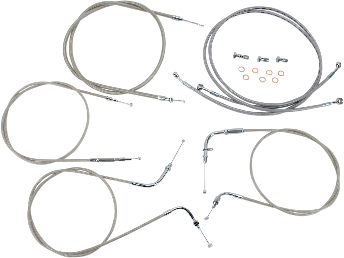 BARON Cable Line Kit - 12" - 14" - XVS1100CU - Stainless Steel BA-8048KT-12