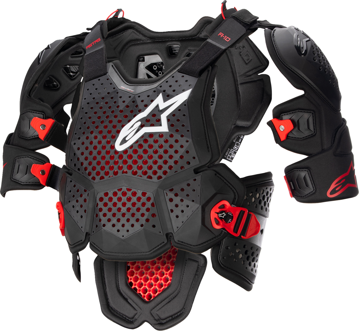 ALPINESTARS A-10 Roost Guard V2 - Black/Red - XS/S 6700523-1431-XS