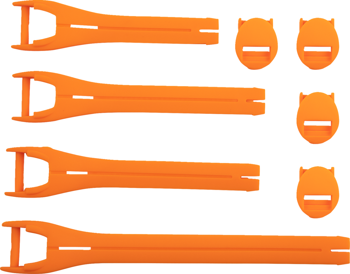 MOOSE RACING Qualifier Boot Strap Kit - Orange - Size 10-15 3430-1019