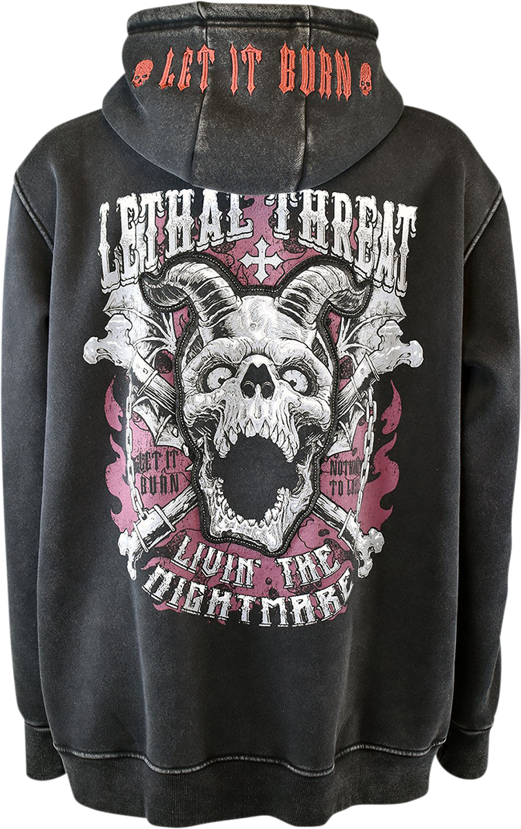 LETHAL THREAT Livin' the Nightmare Hoodie - Black - 2XL HD84065XXL