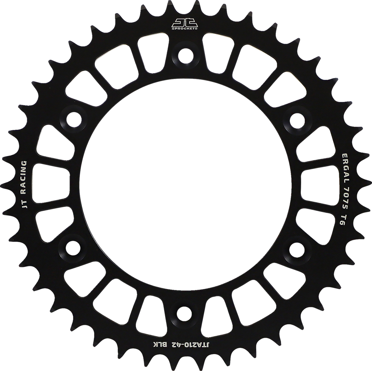 JT SPROCKETS Rear Sprocket - Honda - Black - 42 Tooth JTA210.42BLK