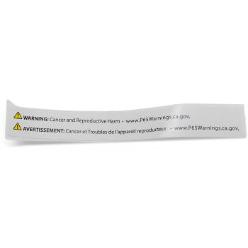 PARTS UNLIMITED PROP65 LABEL LG 1 X 4.5 8515-0003