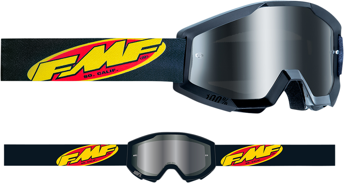 FMF PowerCore Goggles - Core - Black - Silver Mirror F-50051-00003 2601-3010