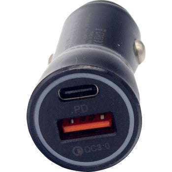 RidePower Power Adapter - Cigarette Lighter - USB/USB-C - Black RPCIGUSBUSBCADP