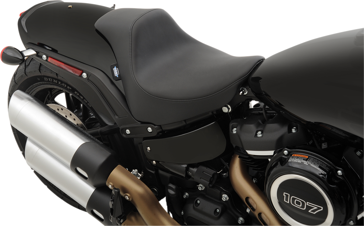 DRAG SPECIALTIES EZ-Solo Seat - Smooth - Solar-Reflective Leather - FXFB '18-'22 ACT EZ-ON STYLE 0802-1127