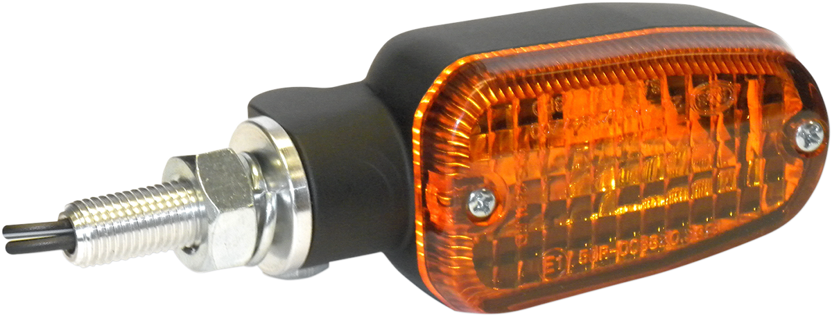 K&S TECHNOLOGIES Turn Signal - DOT&E-mark - Single Filament - Black/Amber 25-7700BK