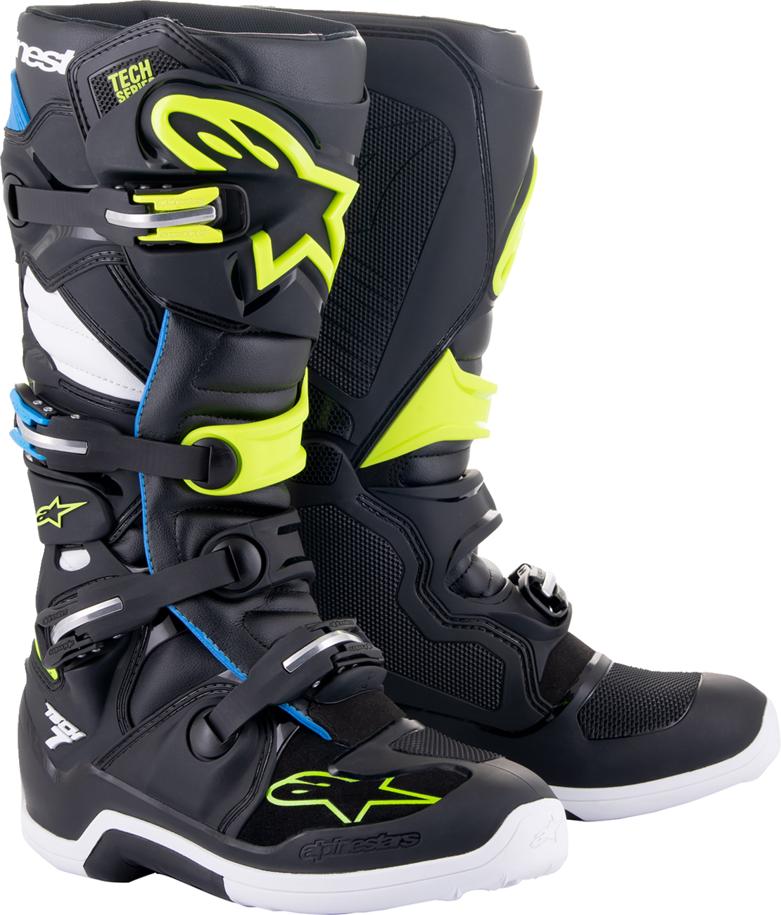 ALPINESTARS Tech 7 Boots - Black/Blue/Yellow Fluorescent - US 10 2012014-1795-10