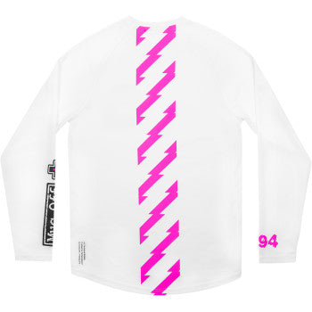 MUC-OFF USA Riders Long-Sleeve Jersey - White - Large 20489