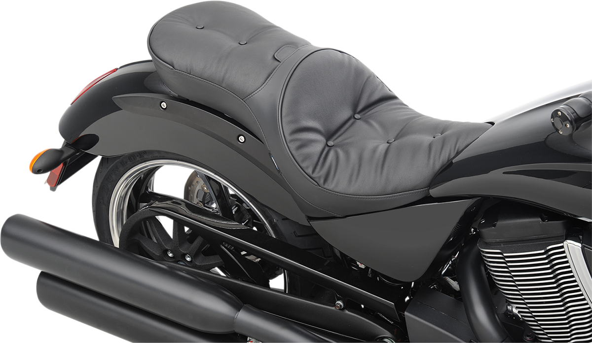 DRAG SPECIALTIES Low Profile Seat - Driver's Backrest - Pillow - Vegas NOT FIT WITH OEM BACKREST 0810-1607