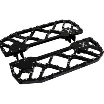 BURLY BRAND MX-Evolution Floorboards - Rider - Black - FLH/FLT '85-'24 B13-1053B