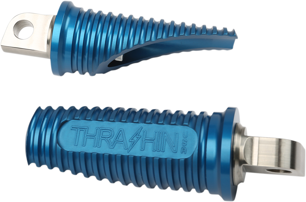 THRASHIN SUPPLY CO. Front Canyon Footpegs - Blue - Softail TSC-2018-4-SF