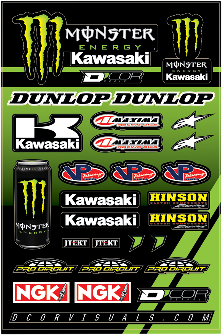 D'COR VISUALS Decal Sheet - Monster Kawasaki 40-20-117