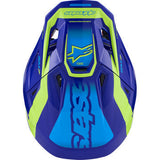 ALPINESTARS SM7 Helmet - Deed - Gloss Blue/Yellow Fluo - Medium 8302426-7253-M