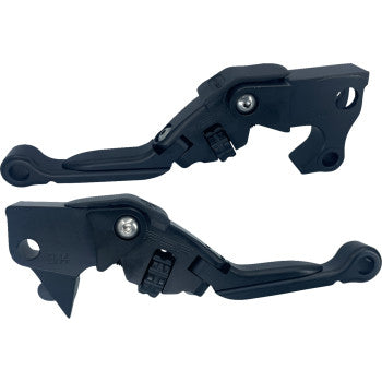 POWERSTANDS RACING Lever Set - Anthem - Pro - Harley Davidson 2004-2009 Black  12-03653-22