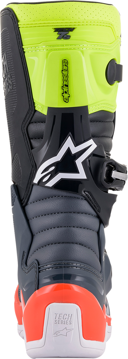 ALPINESTARS Youth Tech 7S Boots - Black/Gray/Red/White/Yellow - US 4 2015017-9058-4