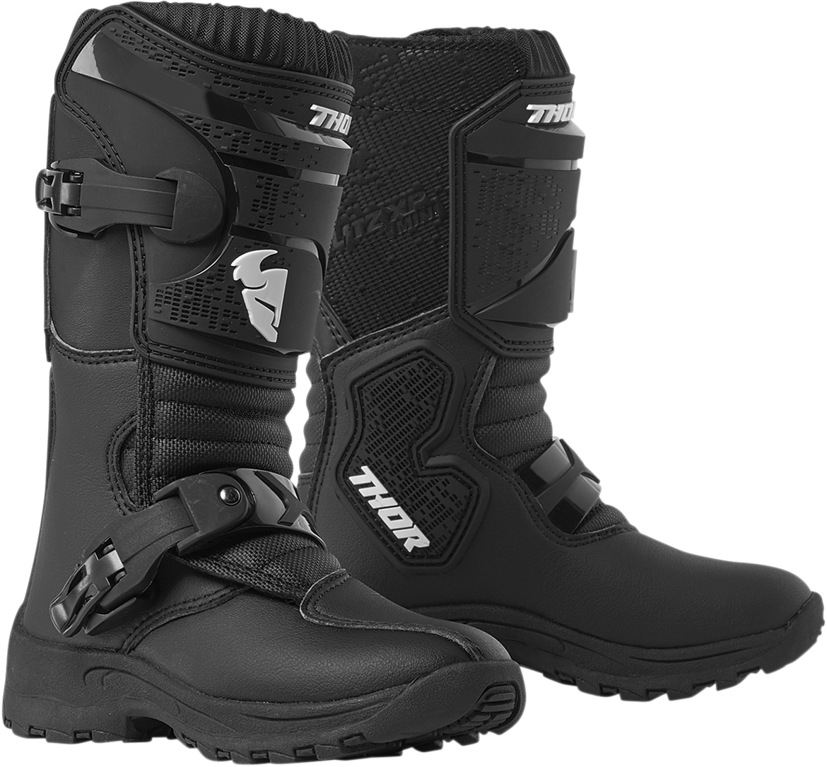 THOR Mini Blitz XP Boots - Black - Size 12 3411-0540