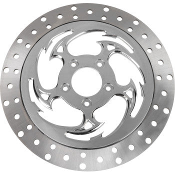 RC COMPONENTS Floating Brake Rotor - Front Left - Savage - 320 mm - Chrome ZSSCOG320A-85C-LF2K