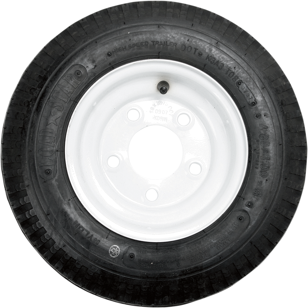 KENDA Tire/Wheel - Load Range B - 4.80-8 - 5 Hole - 4 Ply 30020