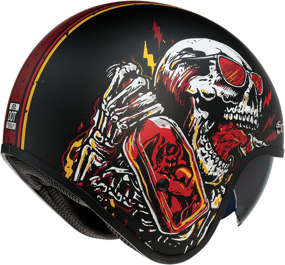 Z1R Saturn Helmet - Devil Made Me - Black/Red - XS 0104-2816